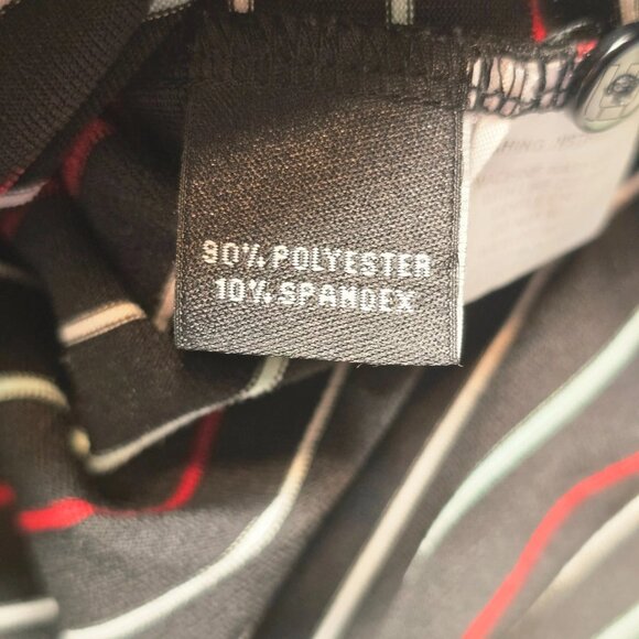 Travis Mathew Polo Shirt Mens XL Black Striped Golf Performance Short Sleeve - Picture 11 of 14